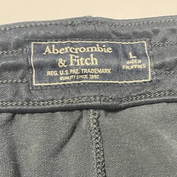 Abercrombie and Fitch Navy Blue White Side Stripe Joggers Sweatpants Men's L - Picture 7 of 12